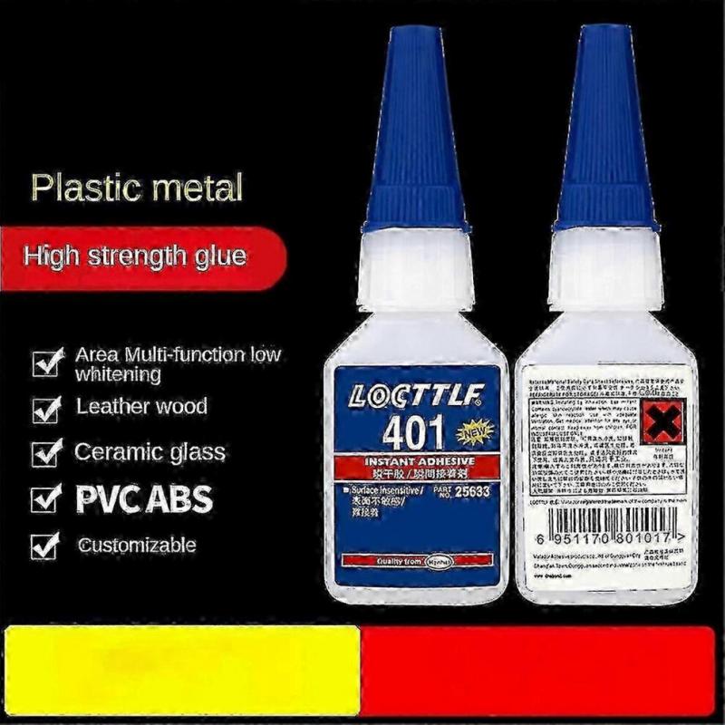 3x Loctite 401 Instant Fast Adhesive 20ML Bottle Stronger Super Glue Multi-Purpose Fix HOT Super Strong Liquid Colorless Glue