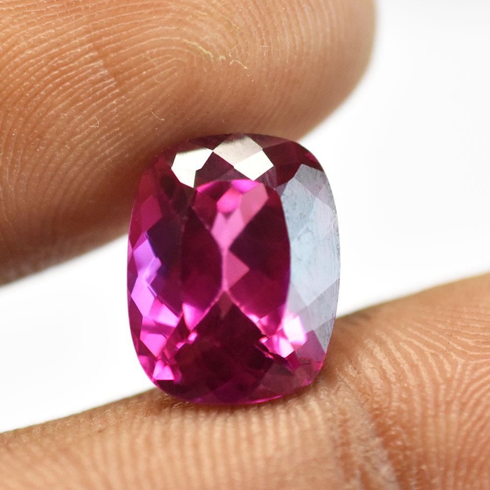 Natural Pink Ruby Loose Gemstone Cushion Cut 8.45 Ct Flawless for Her for Jewelry Making and Crafts