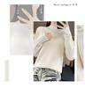 Women's Pure Wool Half-High Neck Sweater - Loose Fit Knitwear for Autumn and Winter