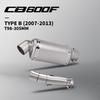 For Hornet CB600F CB 600F 2007- 2013 Hornet CB600 Exhaust Muffler Middle CB600F Link Pipe Escape Pipe Slip-on