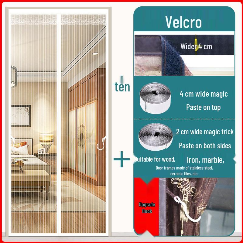 Custom Magnetic Anti-Mosquito Door Curtain with No-Punch Installation