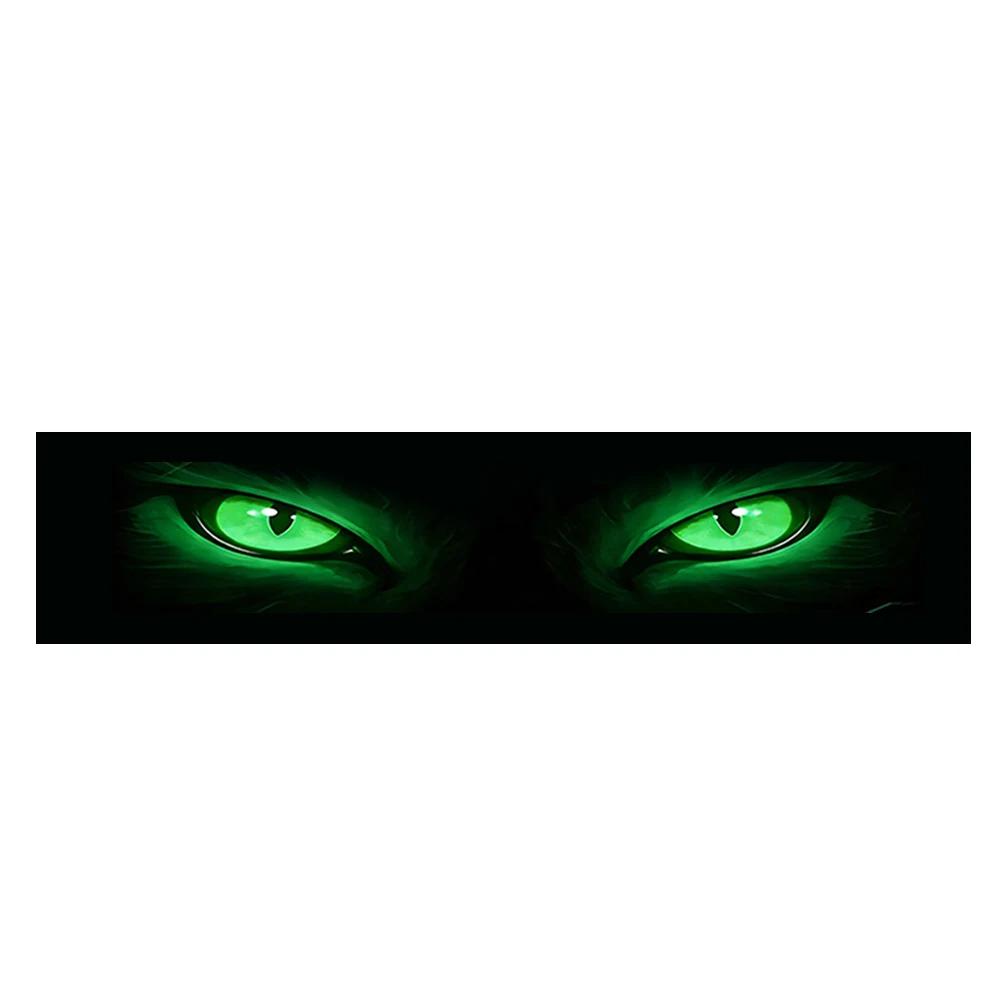 Car Front Windshield Decor Sticker 130x20cm Demon Eyes Pattern Vehicle Anti-Scratch Decal Universal Car Front Windshield Sticker