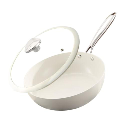 Homepatche 28cm IN Frying Pan, Non-Stick, Lightweight, Durable, Heat Compatible, Easy To Clean, Dishwasher Safe, Fast Boiling, Toxic-Free, Deep Design