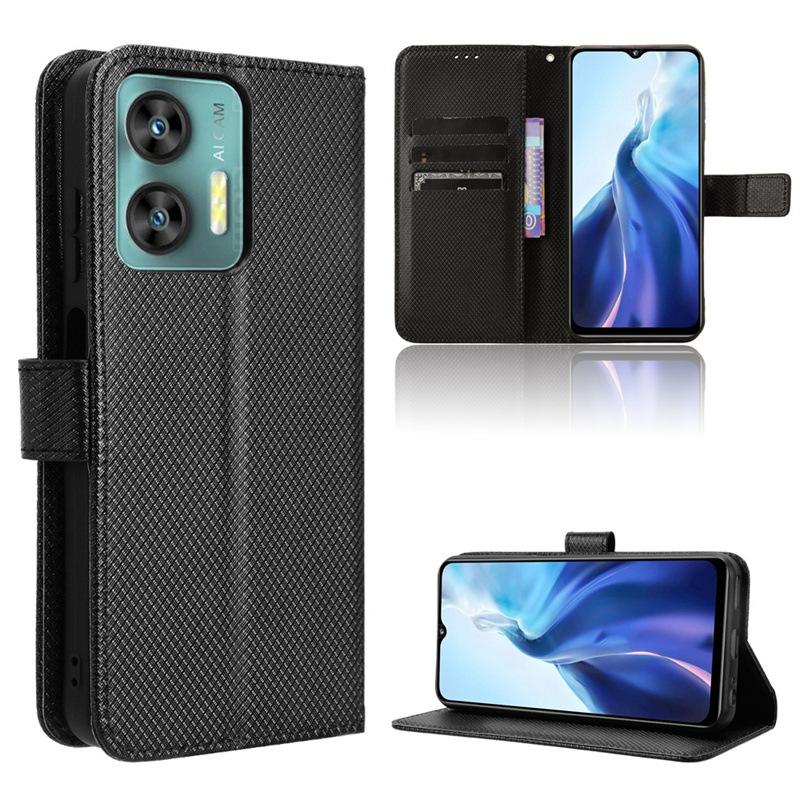 Leather Flip Cover for Oukitel C31/C35/C36/C37/C38 PU Leather Lanyard Flip Card Clip Protective Case