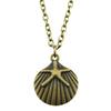 Schildkröte Seestern Muschel Anhänger Antik Bronze Metall Brautkragen Halskette für Strandhochzeit Trendiges Geschenk