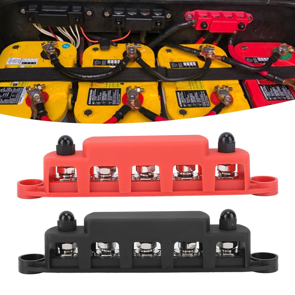 1Pair Brass M8 High Current Wiring Stud Flame Retardant Power Distribution Block Fit for Cars Boats RV Outdoor