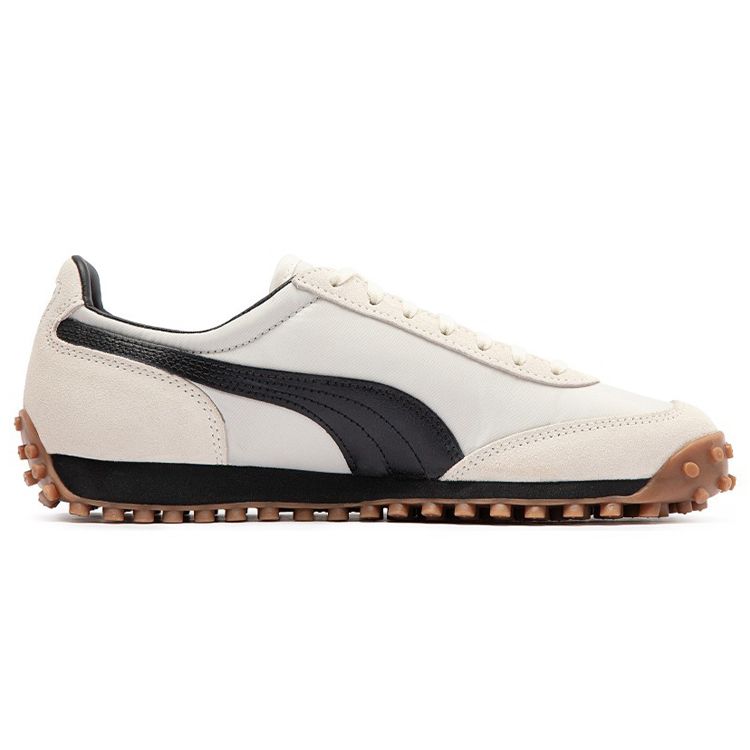 Puma Fast Rider Og Cn Fabric Round Toe Lace-Up Low-Top Lifestyle Sneakers Unisex Sneakers Off-White Black 387323-03