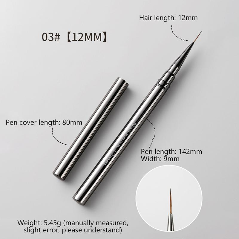 1 Stück Nail Art Liner Pinsel Verlängerte Linien Striping Zeichnen Uv Gel Malerei Nageldesign Stift Professionelles Maniküre Werkzeug