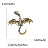 Enamel Dragon Brooches for Women Unisex Rhinestone Necklace Flying Dragon Pins Banquet Party Backpack Gifts Jewelry Accessories