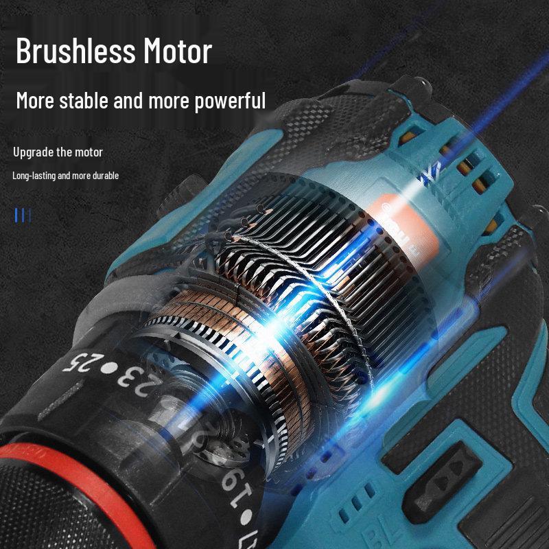 16.8V Brushless Handheld Electric Drill & Screwdriver with Adjustable Torque
