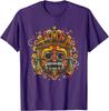 T-shirt Colorata Maschera Maya Azteca Uomo Casual Traspirante Grafica Maglietta Viaggio