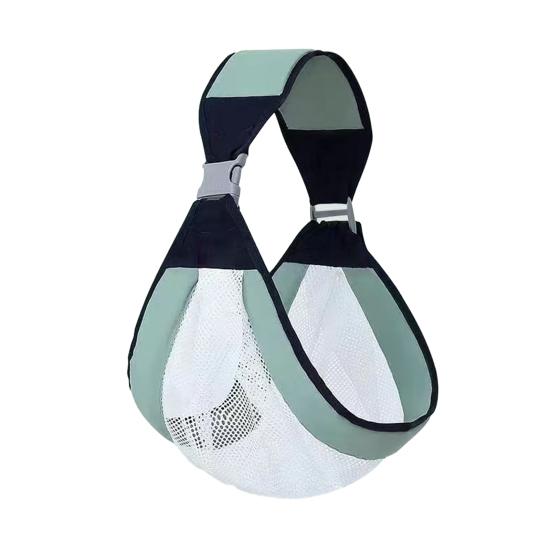 

Детский слинг-кенгуру с ограничением по весу 20 кг, регулируемый слинг для ношения на бедре спереди, дышащий одинарный ремень для детей от 0 до 4 лет, эргономичная поддержка, регулируемый пояс B зелёный