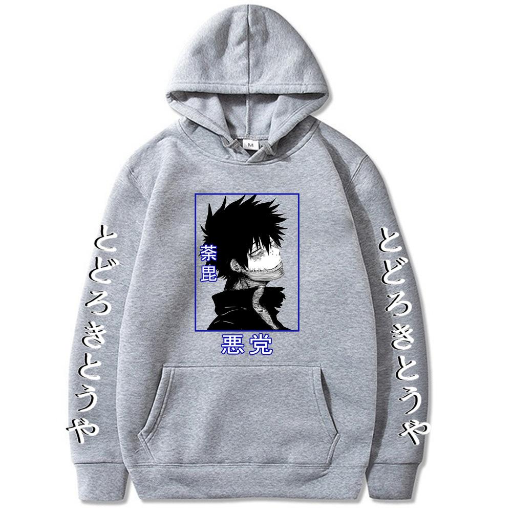 Japanese Anime Hoodie Dabi My Hero Academia Hoodie Harajuku Pullover Street Wear Unisex Autumn/Winter Plushed Brand Sweater
