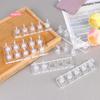 Non-Magnetic Acrylic Nail Display Set with Tips Holder DIY Manicure Practice Stand Fingernail Tools for Nail Art Training
