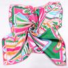 [BYSIFA]Autumn Winter Twill Large Square Pink Twill Scarves Headscarves 90*90cm Fashion Accessories Ladies Multi Head Scarf Cape
