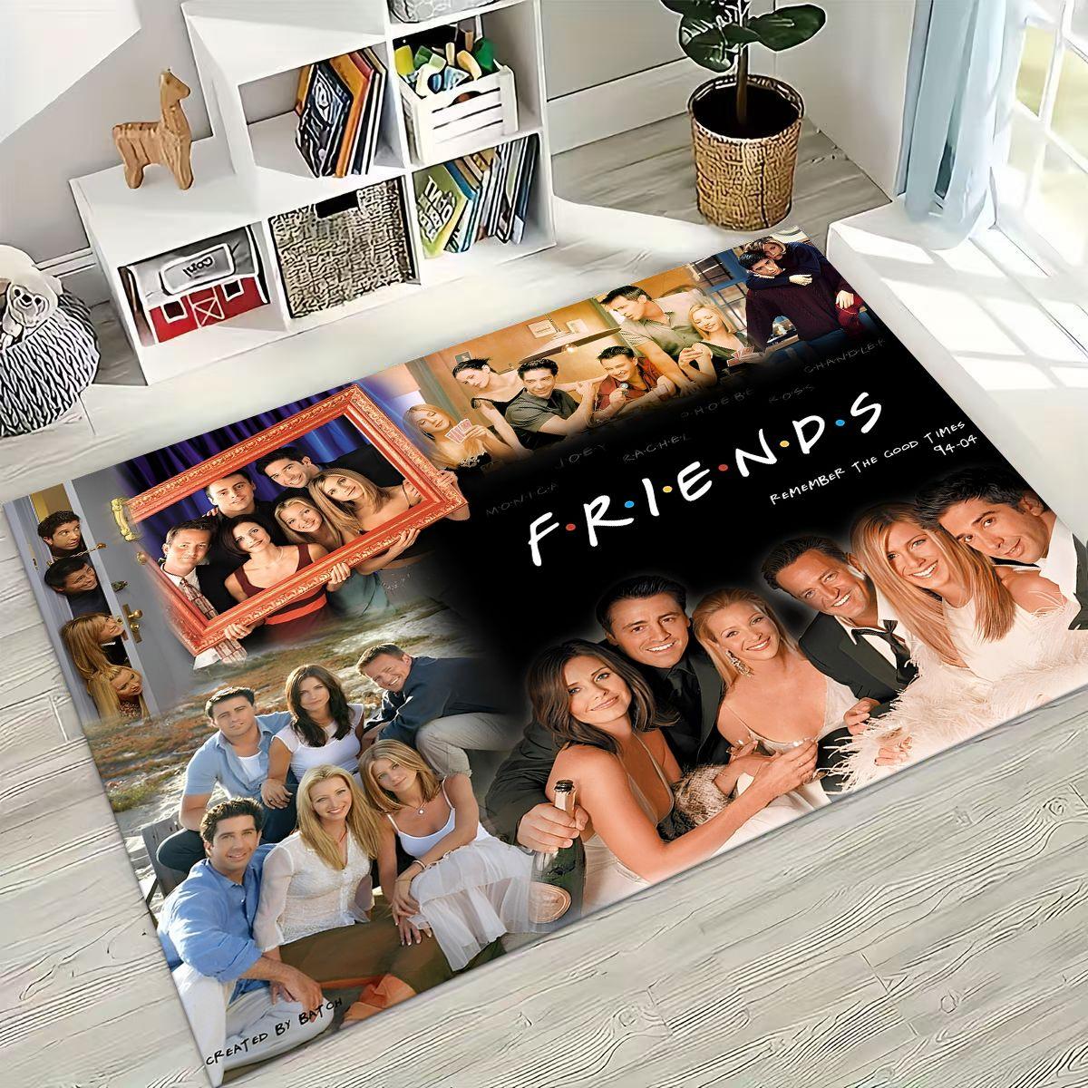 

Классический коврик с логотипом Friends Central Perk для спальни, гостиной, дивана, домашний придверный коврик, декор, большой детский игровой нескользящий коврик для пола 60x90cm( 23x35in )