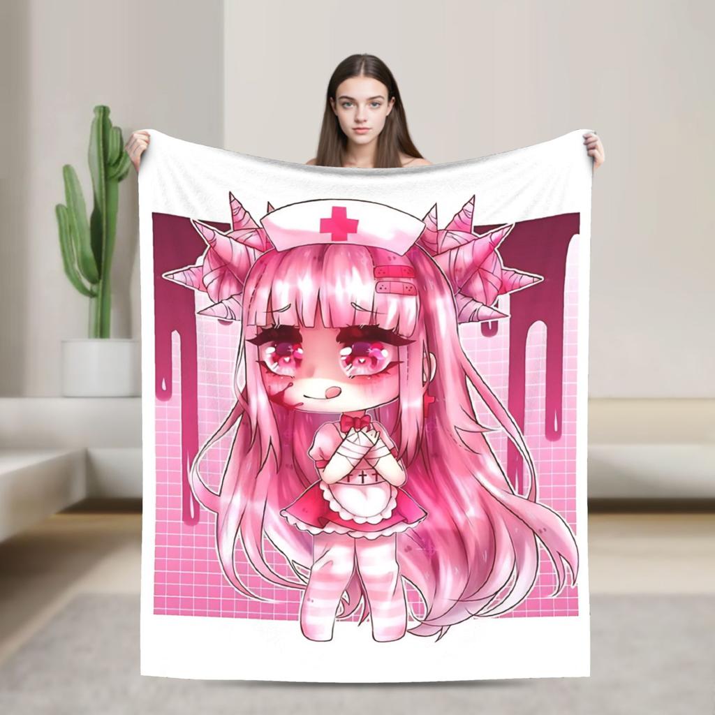Měkká deka Kempování Gacha life v kouzelném lese Ložní prádlo Přehozy Flanelová přehoz na postel Do obývacího pokoje Pohodlný potah na pohovku