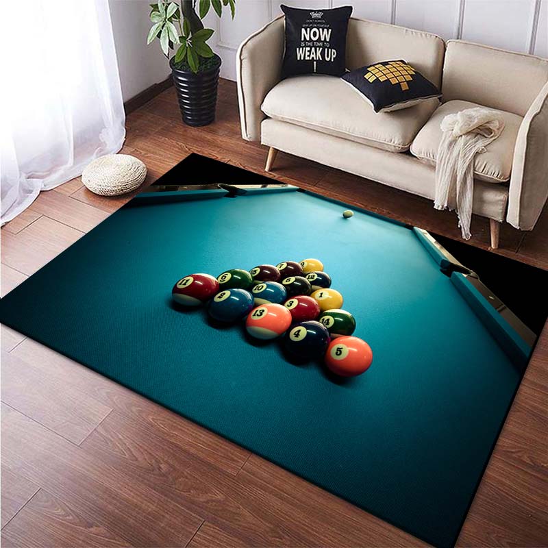 15 Misure Stampa 3D Pattern Biliardo Snooker Tappeto per Soggiorno Tappetino per Bagno Zerbino Creativo Tappeto per Camera da Letto Decorazioni per la Casa