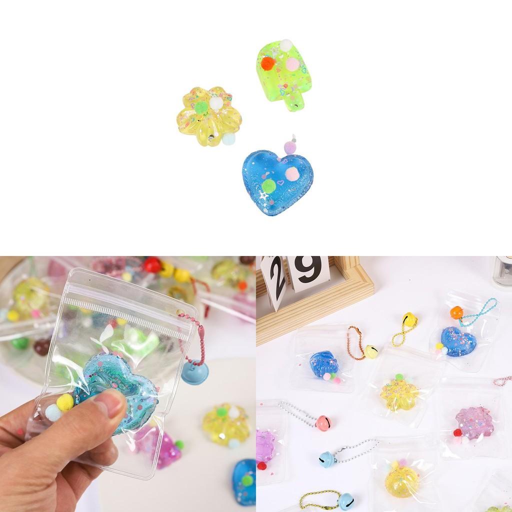 Pinch Various Shaped Toy Cartoon Bell Pendant Keychain Bags Toys Decoration