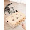 Wooden Whack-A-Mole Cat Toy Cat Puzzle Toy Interactive Cat Toy for Indoor Cats Kitten