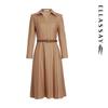 ELLASSAY Women's Merino Wool Blend V-Neck Midi Dress