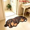 Cute Pomeranian Dog Rug, Anti-Slip And Easy-To-Clean Entrance Mat, Bedroom Decoration Rug, Home Decoration