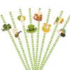 St. Patrick's Theme Plugin Disposable Paper Straw Party Decoration Supplies