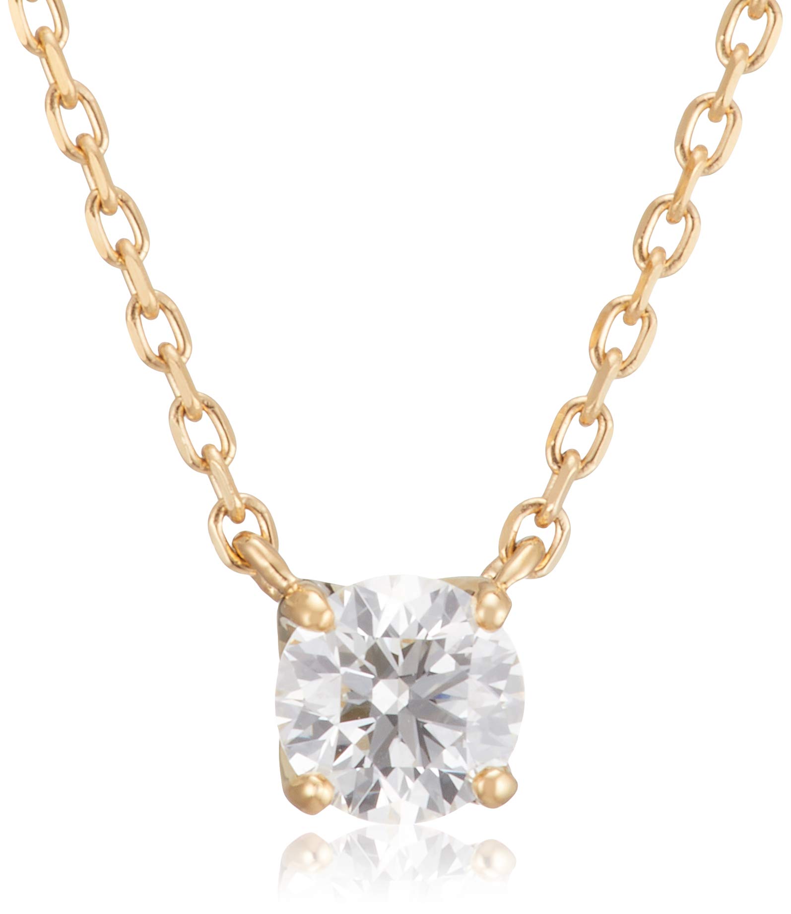 

Diamond with Appraisal 18K Yellow 111911123006 [Official] 4℃ (Yondoshi) Necklace, Approx. 0.15ct, Card, Women s, Gold,