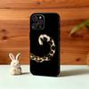 L-Luxury F-Fashion leopard Print Phone Case For iPhone17 16 15 14 13 12 11 Pro Max Plus,5G Soft Black Case
