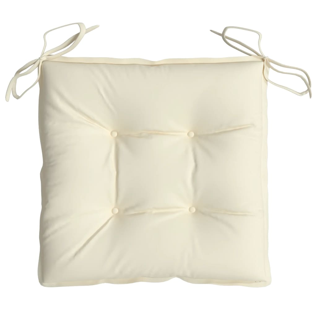 Chair Cushions 2 Pcs Cream White 40x40x7 Cm Oxford Fabric