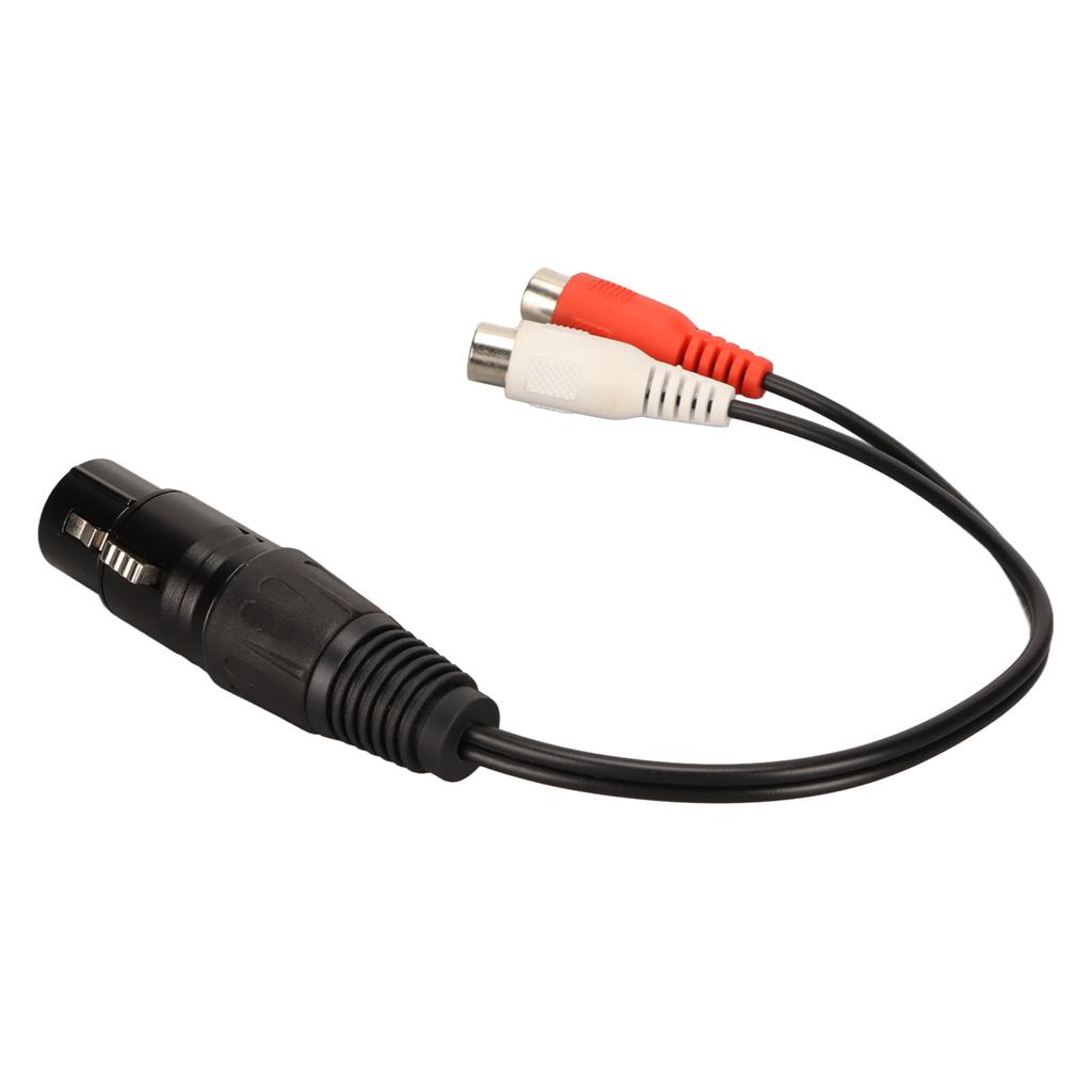 XLR Female to 2 RCA Female Y Splitter Cable 3pin Dual RCA to 1 XLR Female to Female Cable for Microphone Mixer Amplifier