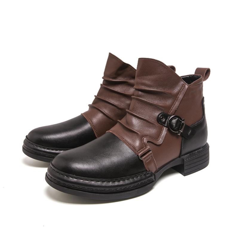 

Autumn Winter Retro Ankle Boots For Men Fashion Casual Size Zipper Motorcycle Boots Man New Designer Warm Platform Shoes Male 46