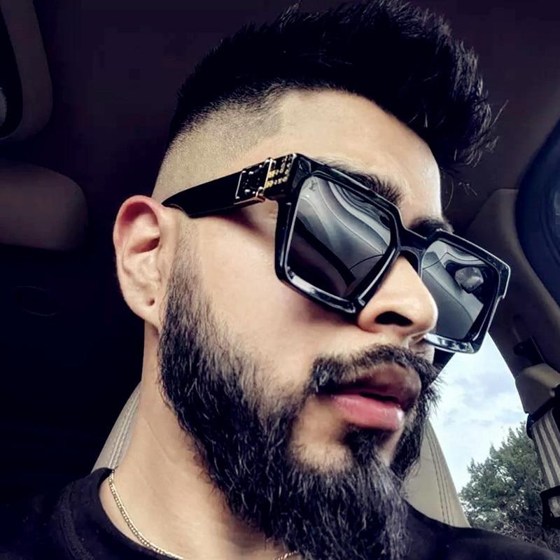 Square Sunglasses Men Luxury Designer Men Eyeglasses Luxury Retro High Quality UV400 Gafas De Sol Hombre