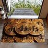 Funny Species Welcome Non-Slip Floor Mat Washable Decorative Area Rug for Entrance Kitchen Office Laundry Room Bathroom