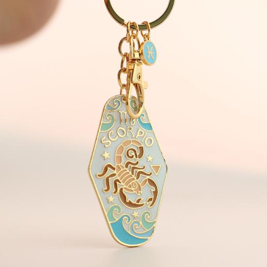 Zodiac Constellation Keychain Bag Bohemian Style Hotel Retro Motel Car