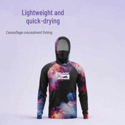 Men's Summer Quick-Dry Hooded Long Sleeve Lightweight Fishing Shirt