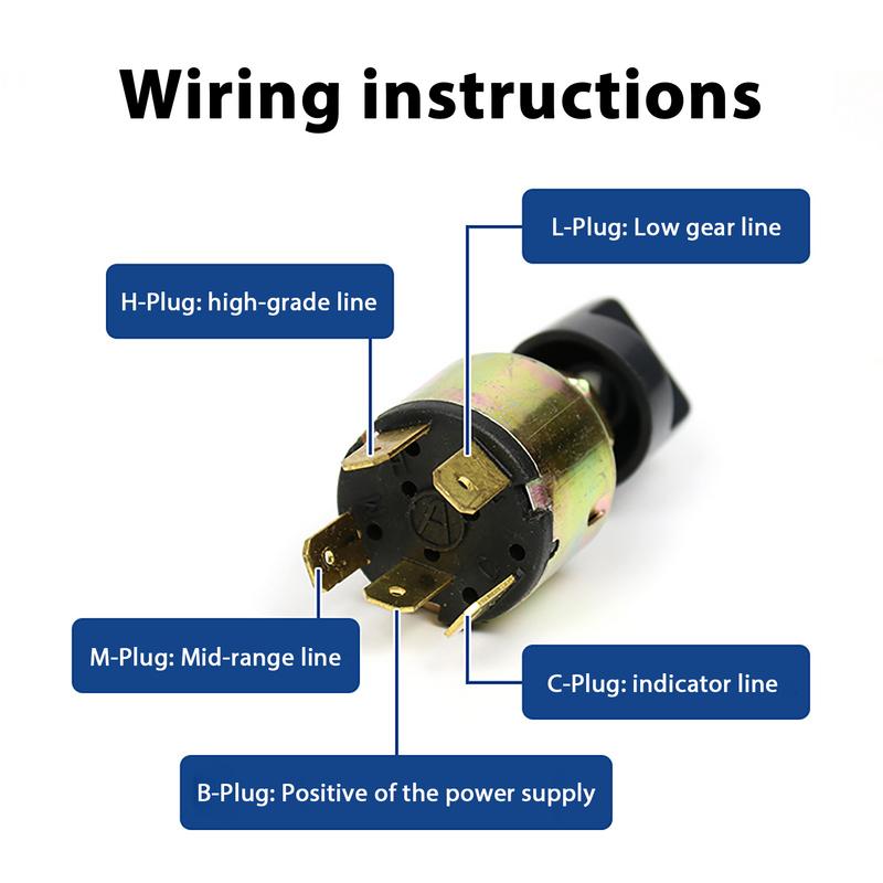 Air Conditioning Blower Switch Car 3 Modes Heater Air Conditioner Knob Switch Automotive Interior Heating Cooling Control