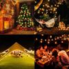 Updated Solar String Lights Outdoor Waterproof 60LED 8 Modes Crystal Globe Christmas Lights for Garden Lawn Porch Decor Camping