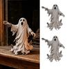 Halloween Ghost Figurine, Spooky Scream Face Ghost Resin Statue for Indoor Shelf, Tabletop Centerpiece, Home Office Decor