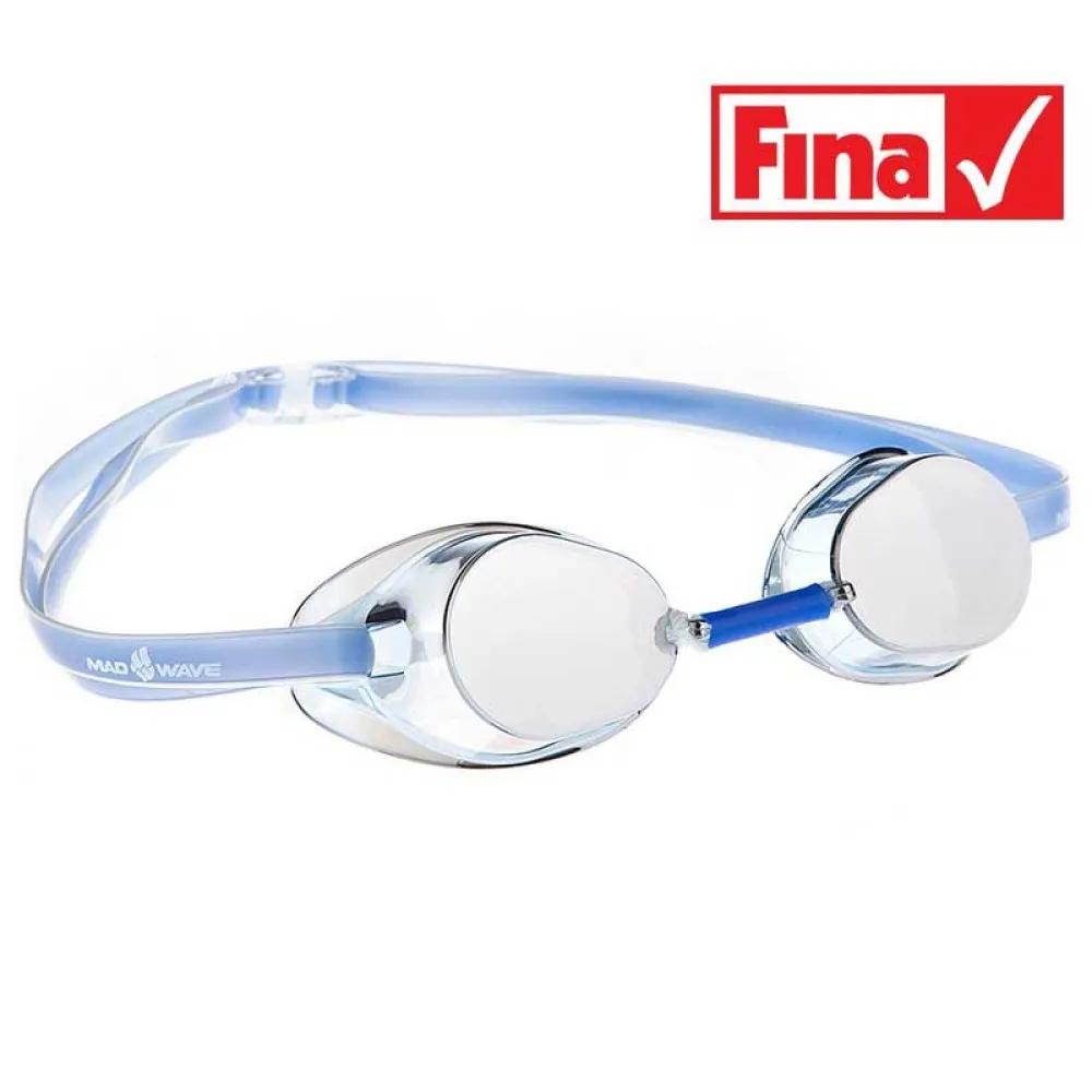 Madwave Plastic Swimming Goggles with Mirror Coating Racer