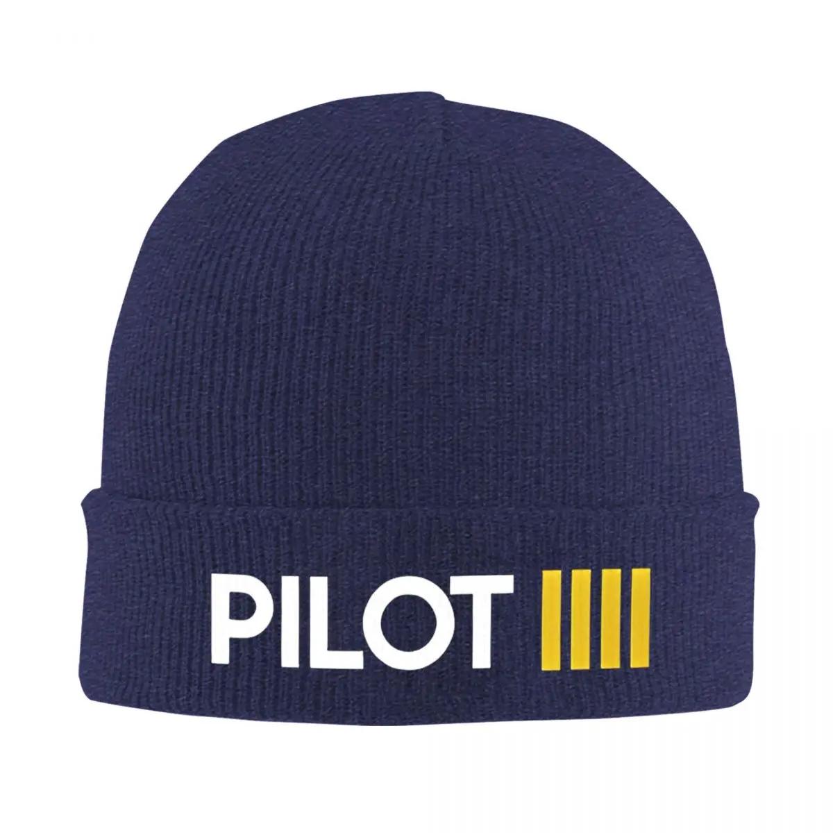 

Pilot Captain Stripes Hat Autumn Winter Skullies Beanies Warm Airplane Caps Female Male Acrylic Bonnet One Size