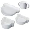 Tak KIDS DISH Gift Box Bear Gray / Tak Kids Dish Dishwasher Safe Children's Dish Set 4 Pieces Made In Japan Unbreakable Microwave (Gray)