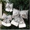 Holiday Christmas Mirror Bow Ornament Festive Hanging Decoration for Tree Hotel and Shop Window Accessory for Home Decor
