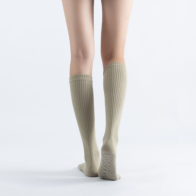

Yoga Socks Non Slip Professional Women Toe Socks Knee Socks Calf Socks Pilates Socks Indoor Fitness Sports Stockings Spring Bean Green