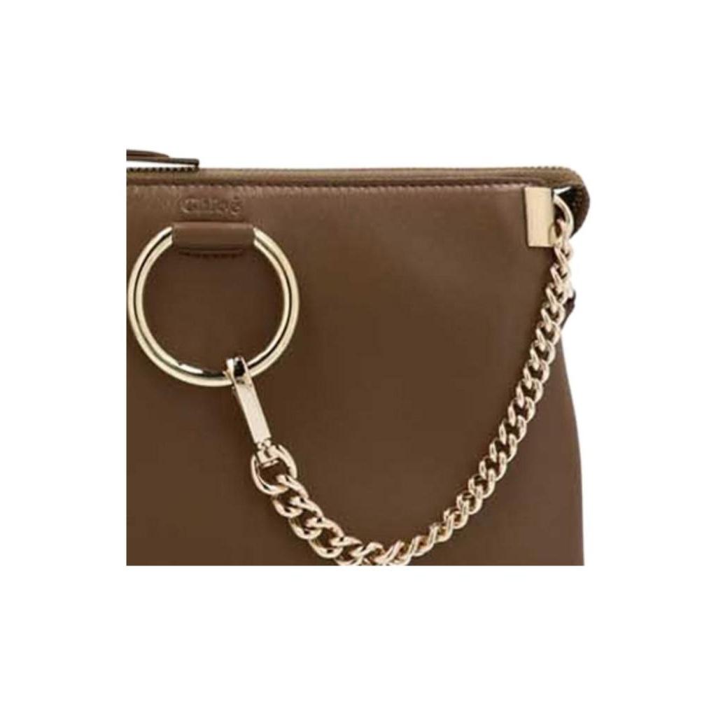 Chloé Fashion Leather Clutch Bag With Zipper Closure Women Clutch Brown CHC21AS414F1723Y