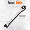 Double-ended Ratchet Wrench Professional Tool For Air Conditioning And Refrigeration Square Wrench 1/4 3/8 3/16 5/16inch