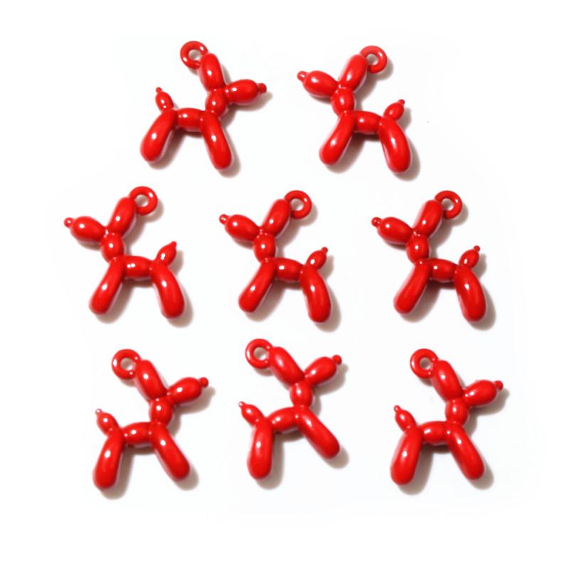 10pcs 19x14mm 3D Balloon Dog Metal Charms Pendant Multi-colors Mixed DIY Jewelry Making Findings Accessories Necklace Earring