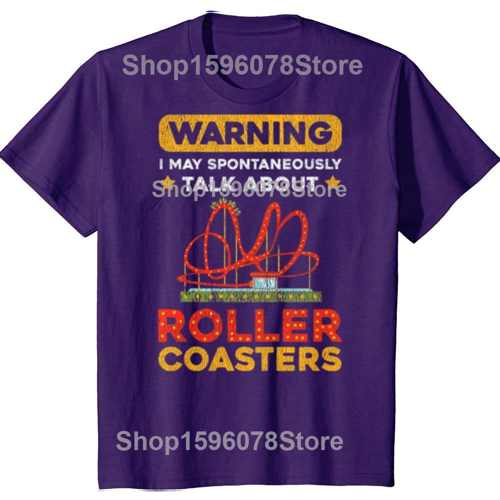 Vtipná trička pro lidi milující horské dráhy Letní grafická bavlněná streetwearová trička s krátkým rukávem Narozeninové dárky Tričko Pánské oblečení