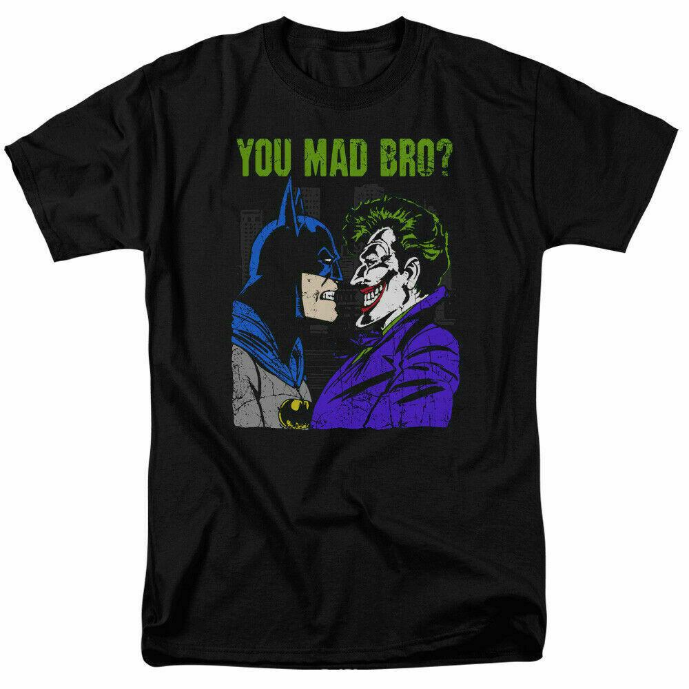 Batman Joker You Mad Bro T-shirt Licensed Comic Book Tee Black S