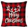New Christmas Pillowcase Cushion Car Waist Protector Bedside Pillowcase Christmas Linen Pillowcase